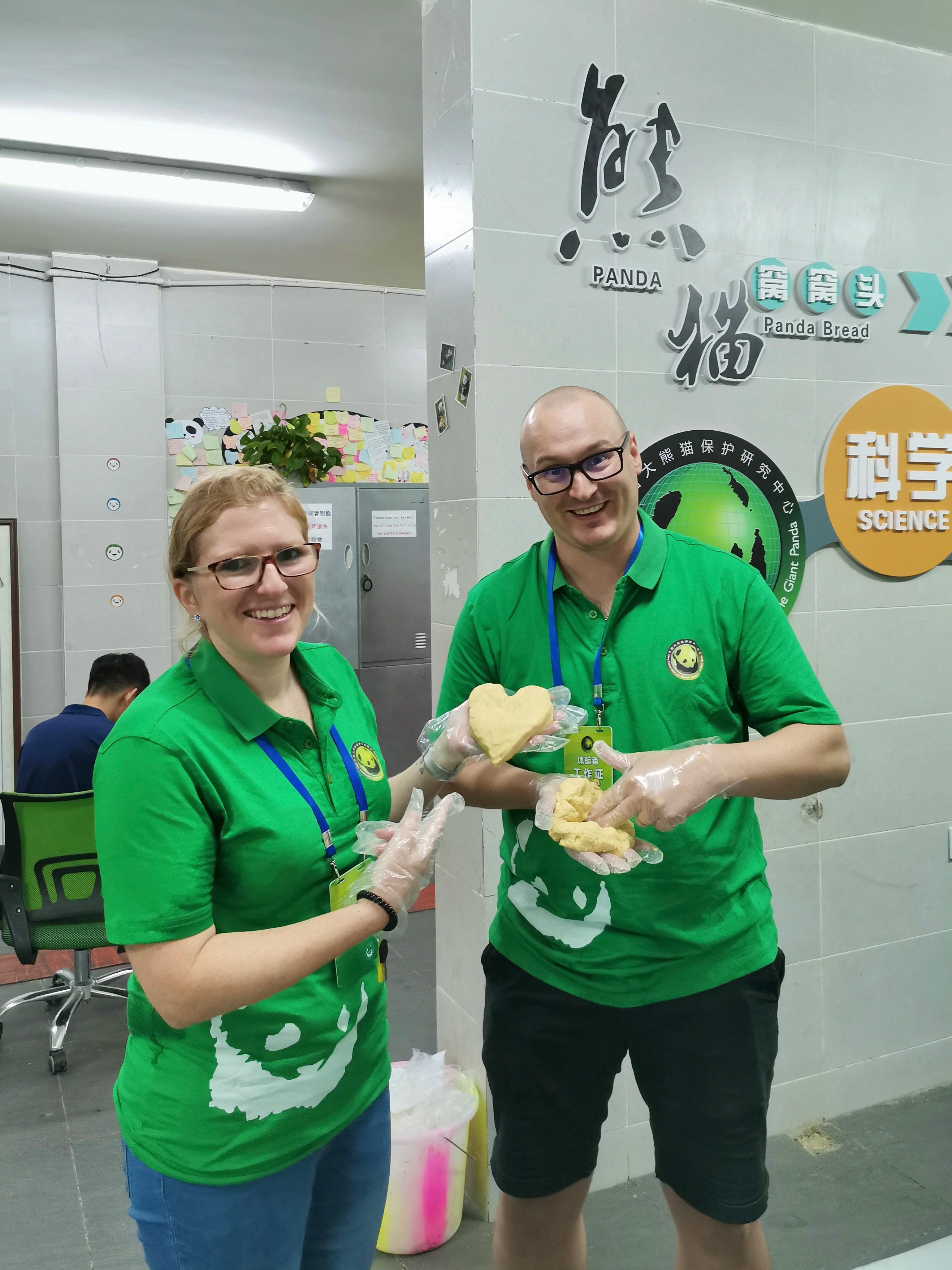 Panda Keeper Volunteer in Dujiangyan Panda Base